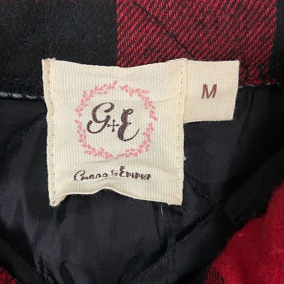 Women's Black Red Buffalo Check Vest Holidays Christmas Cabin Checkered Medium - Picture 3 of 14